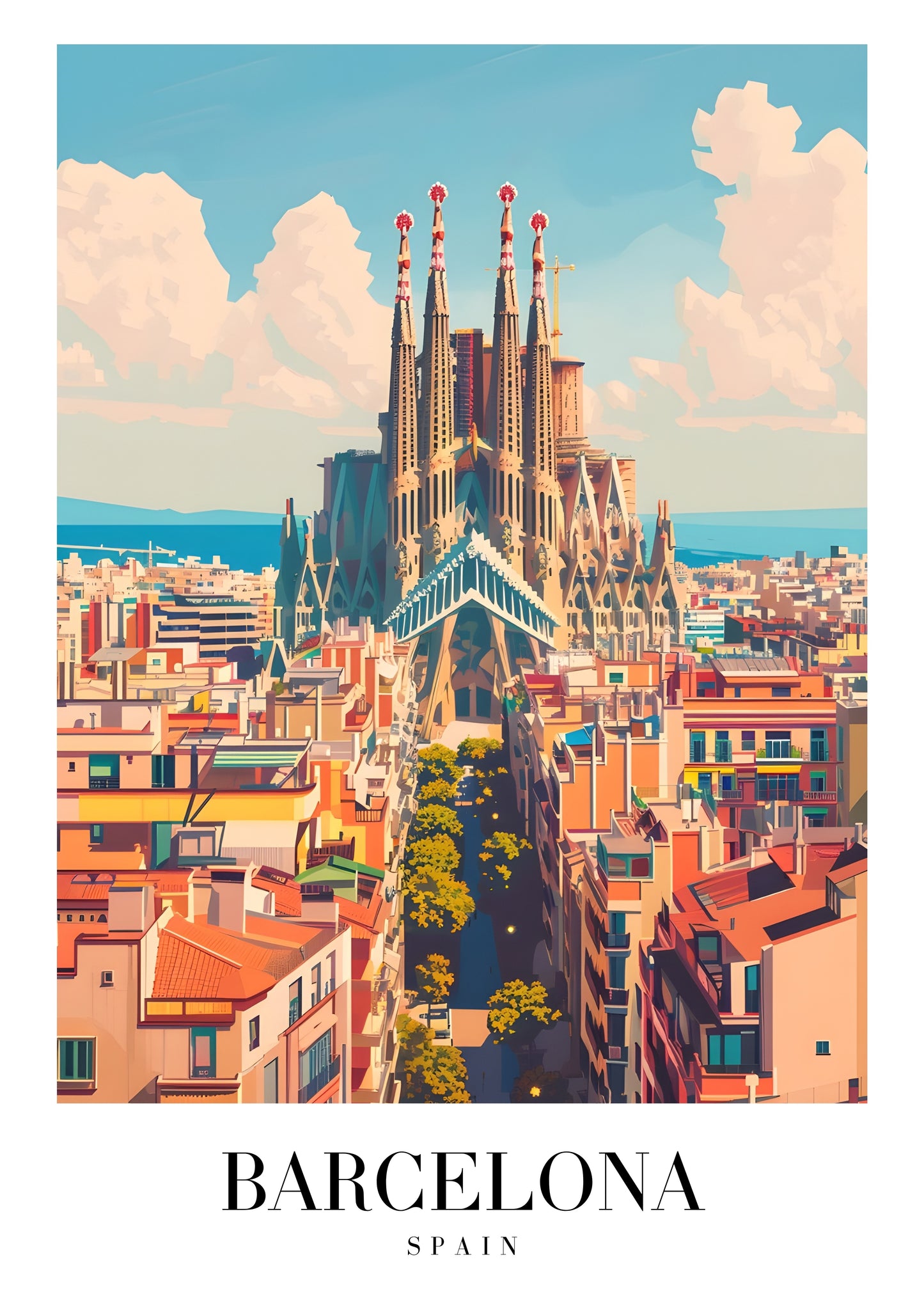 Barcelona Breeze Canvas Painting