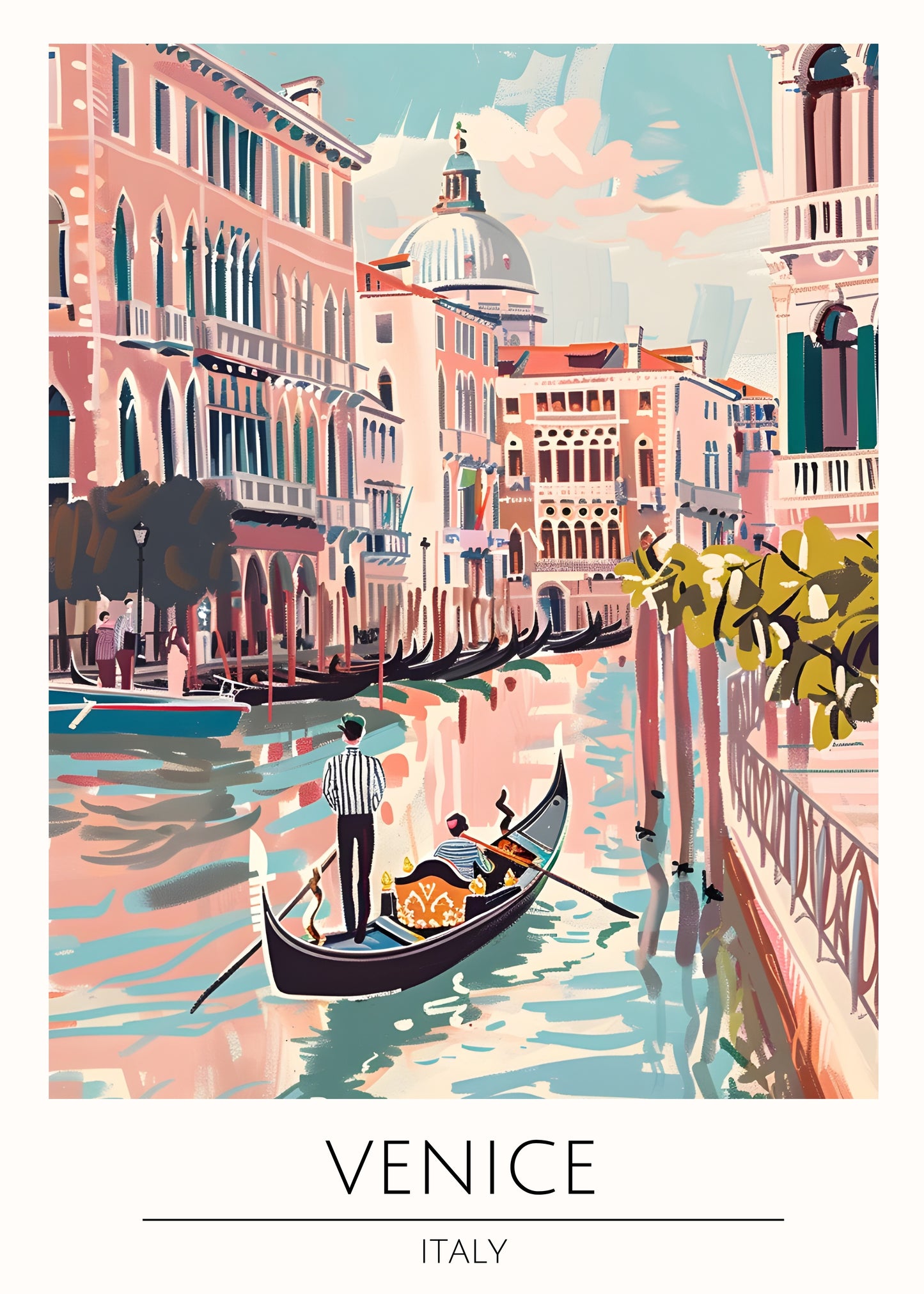 Venice Blush Canvas Painting