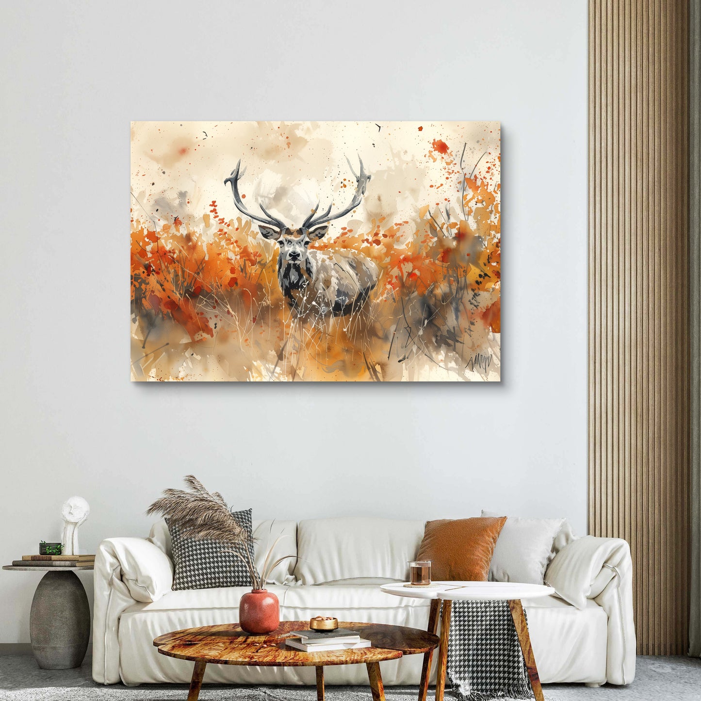 Rustic Deer Canvas Painting