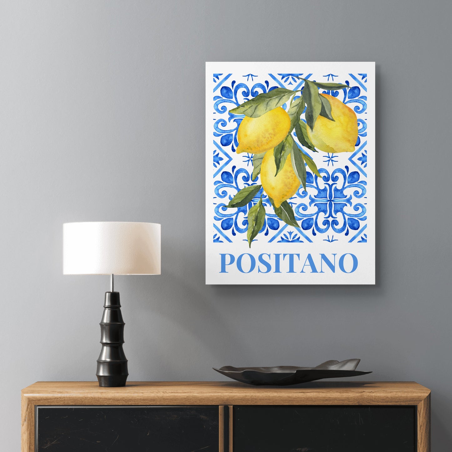 Lemon Tiles Canvas Painting