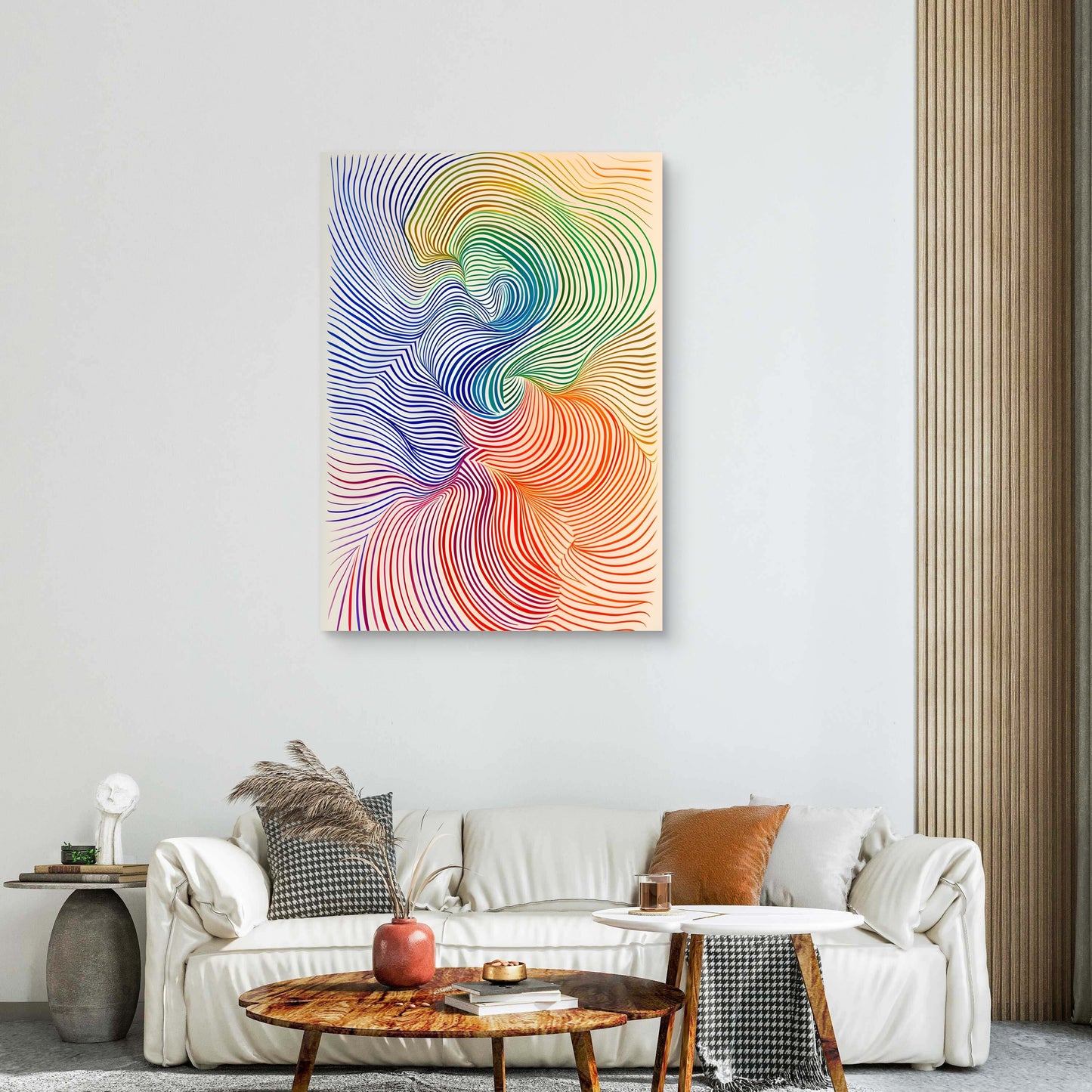 Rainbow Flow Canvas Painting