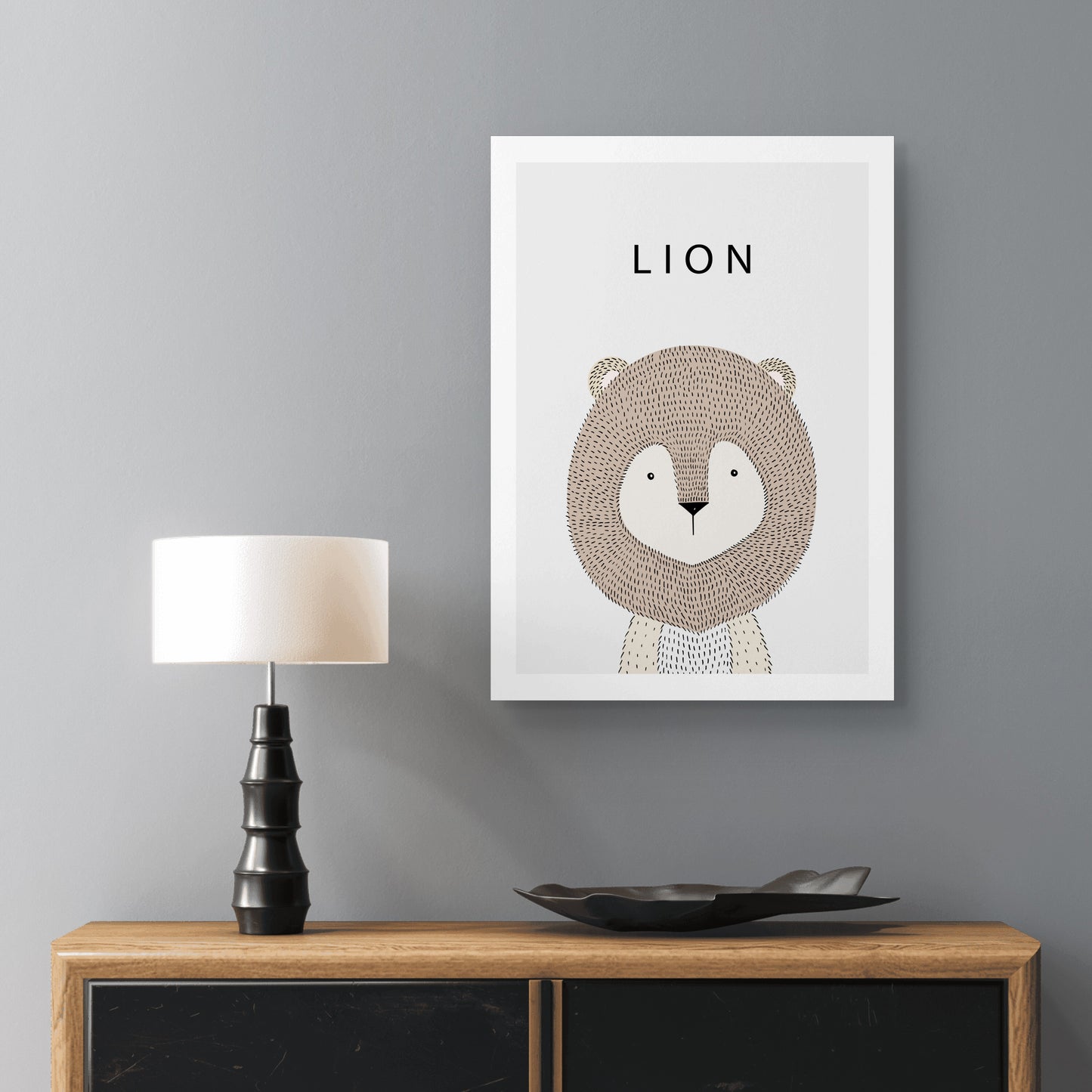 Soft Lion Canvas Painting
