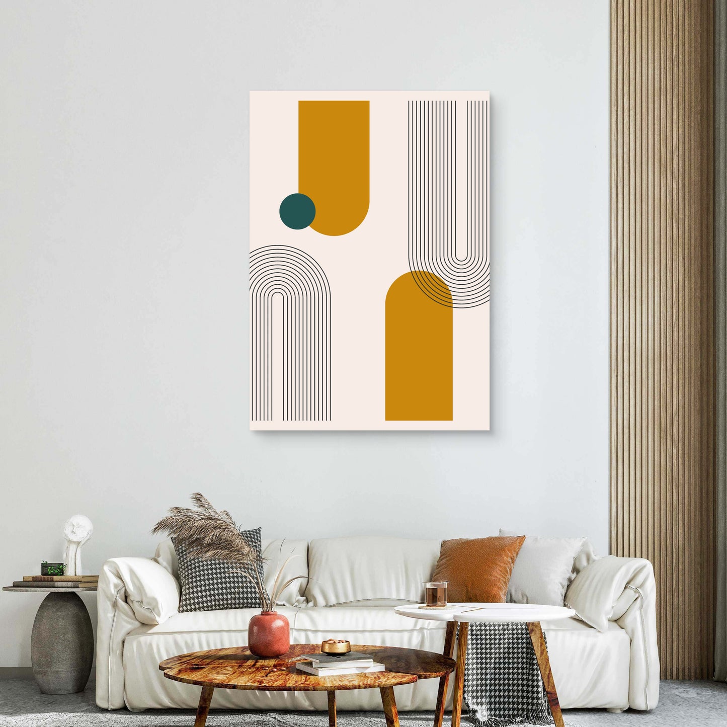 Golden Forms Canvas Painting