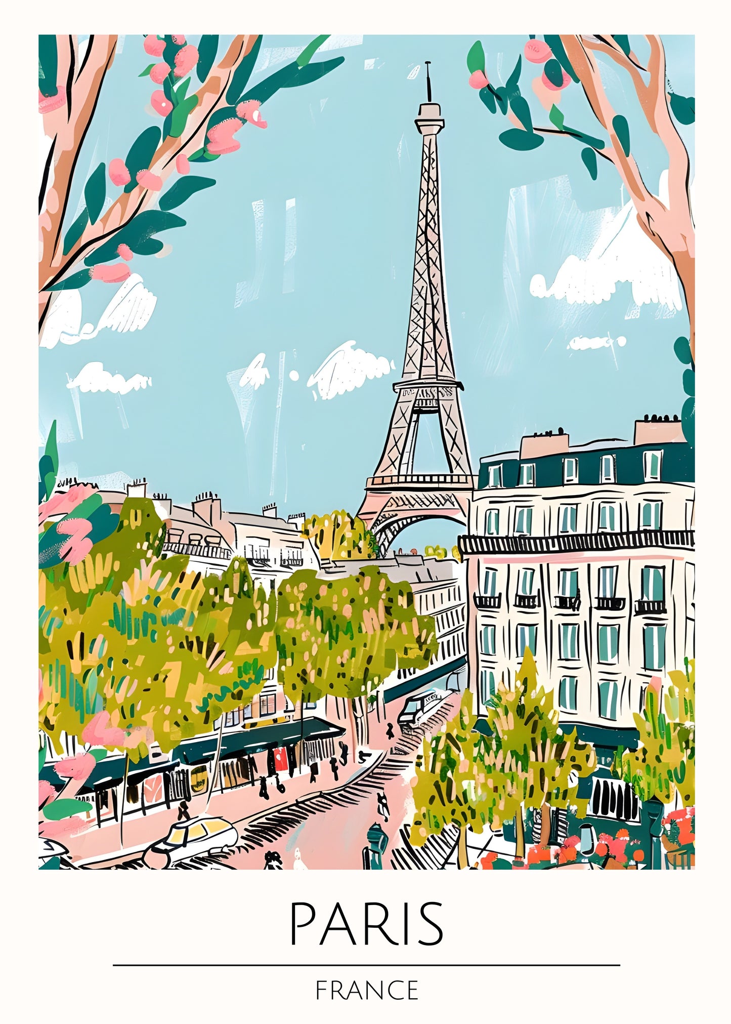 Paris Garden Canvas Painting