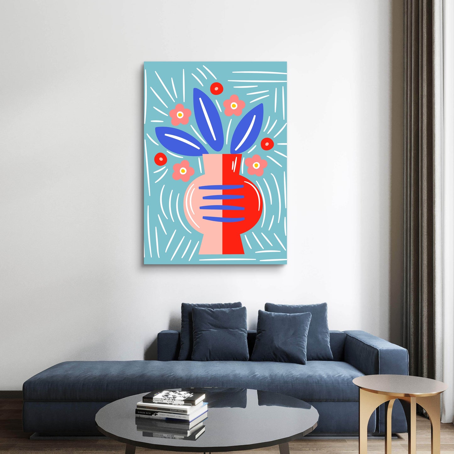 Blue Vase Canvas Painting