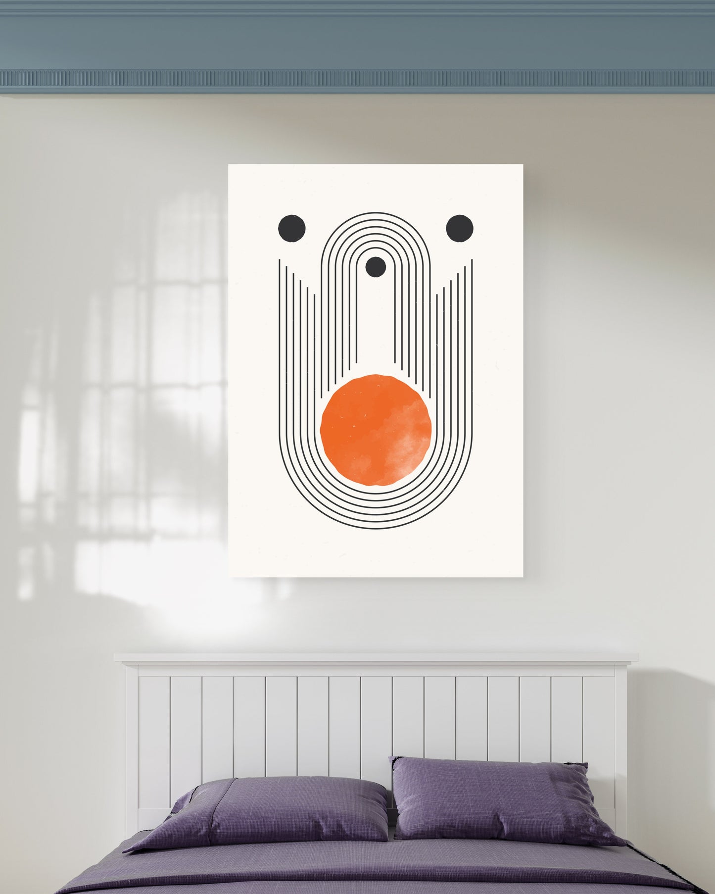 Orange Orbit Canvas Painting