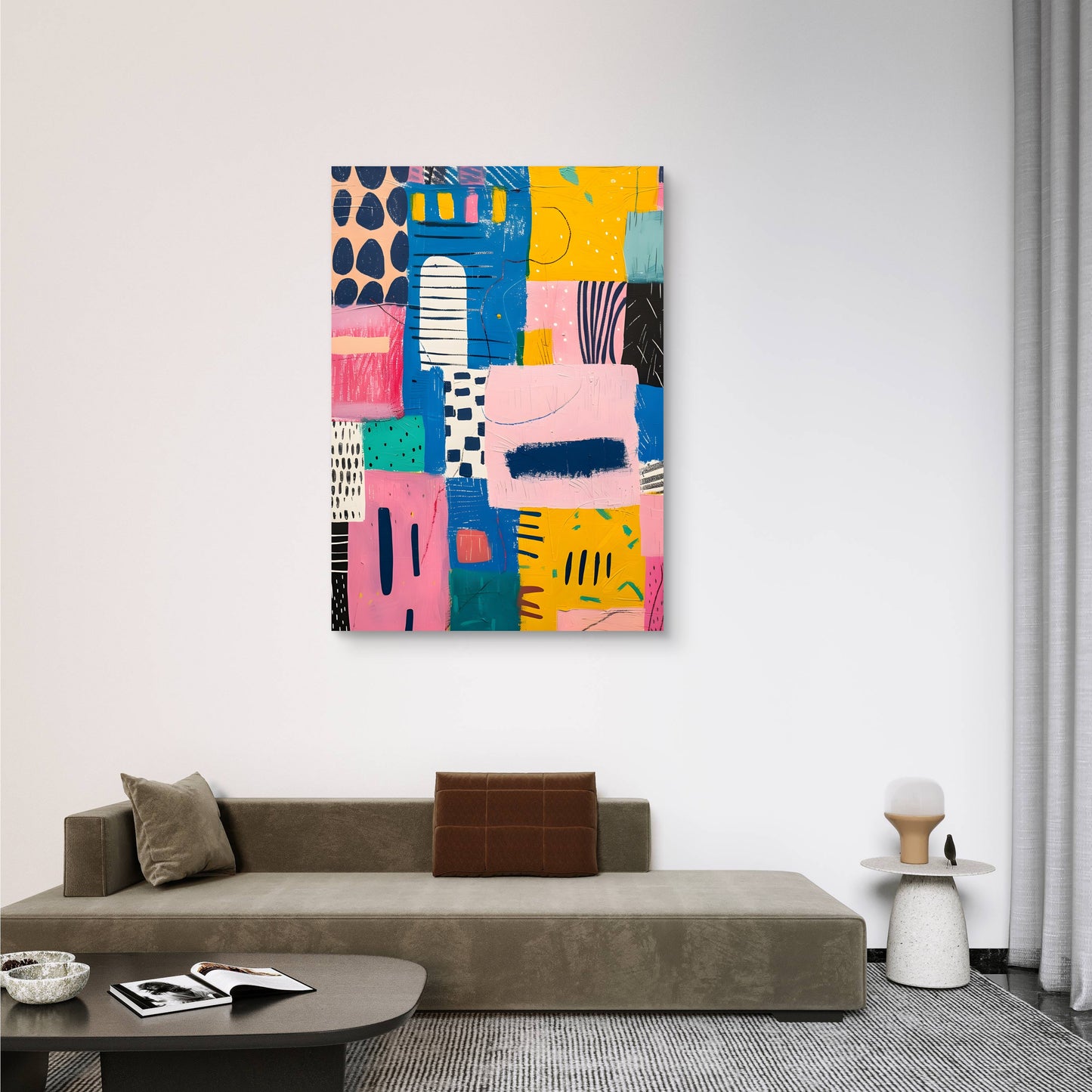 Patch Play Canvas Painting