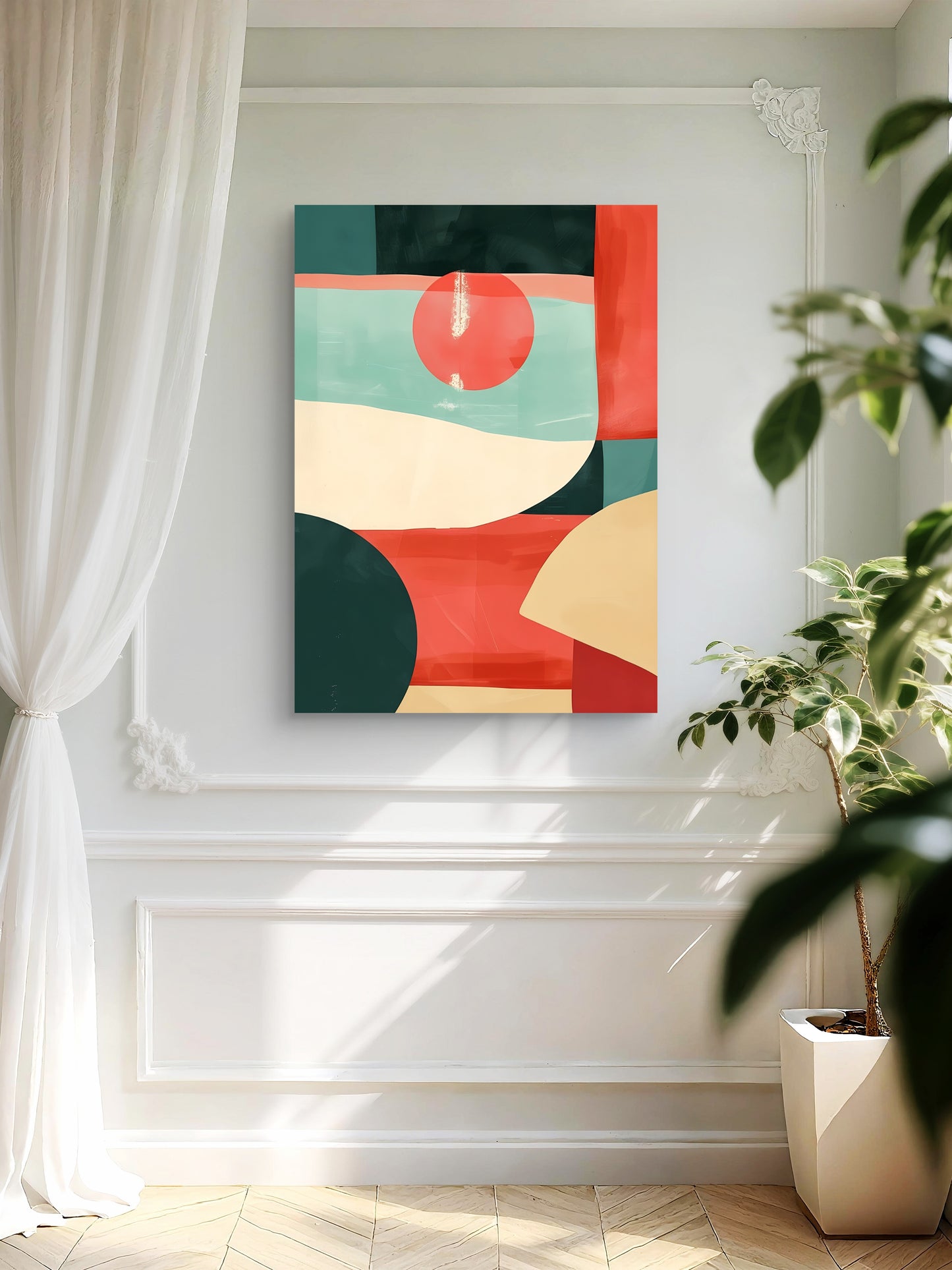 Retro Sunset Canvas Painting