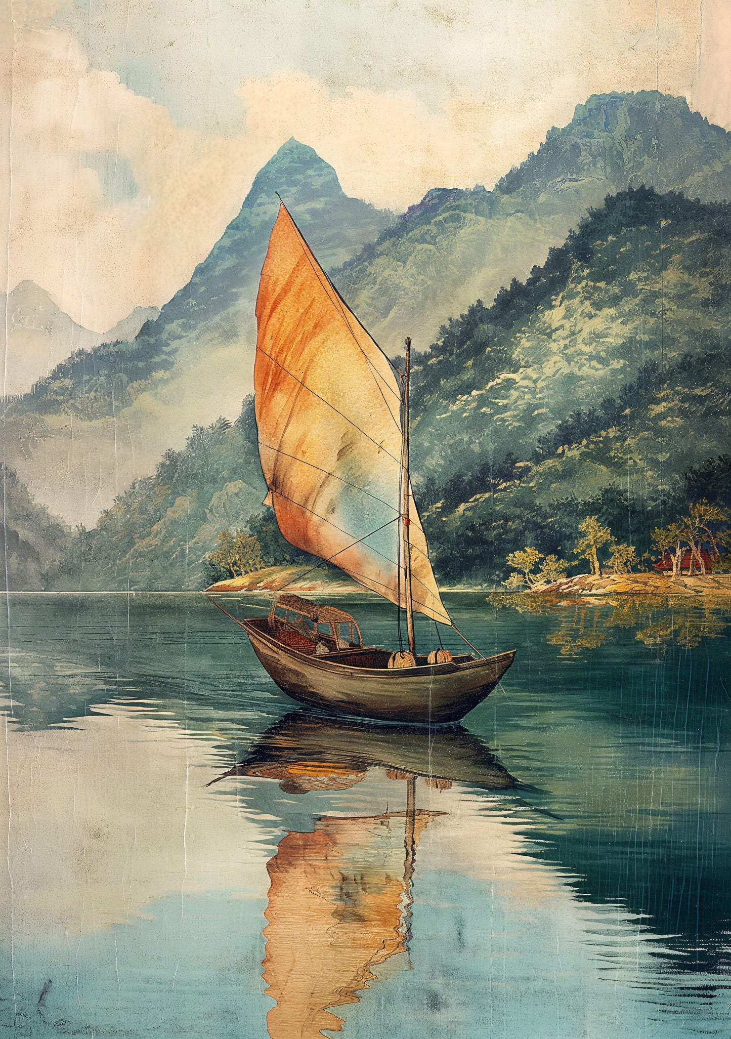 Quiet Sail Canvas Painting
