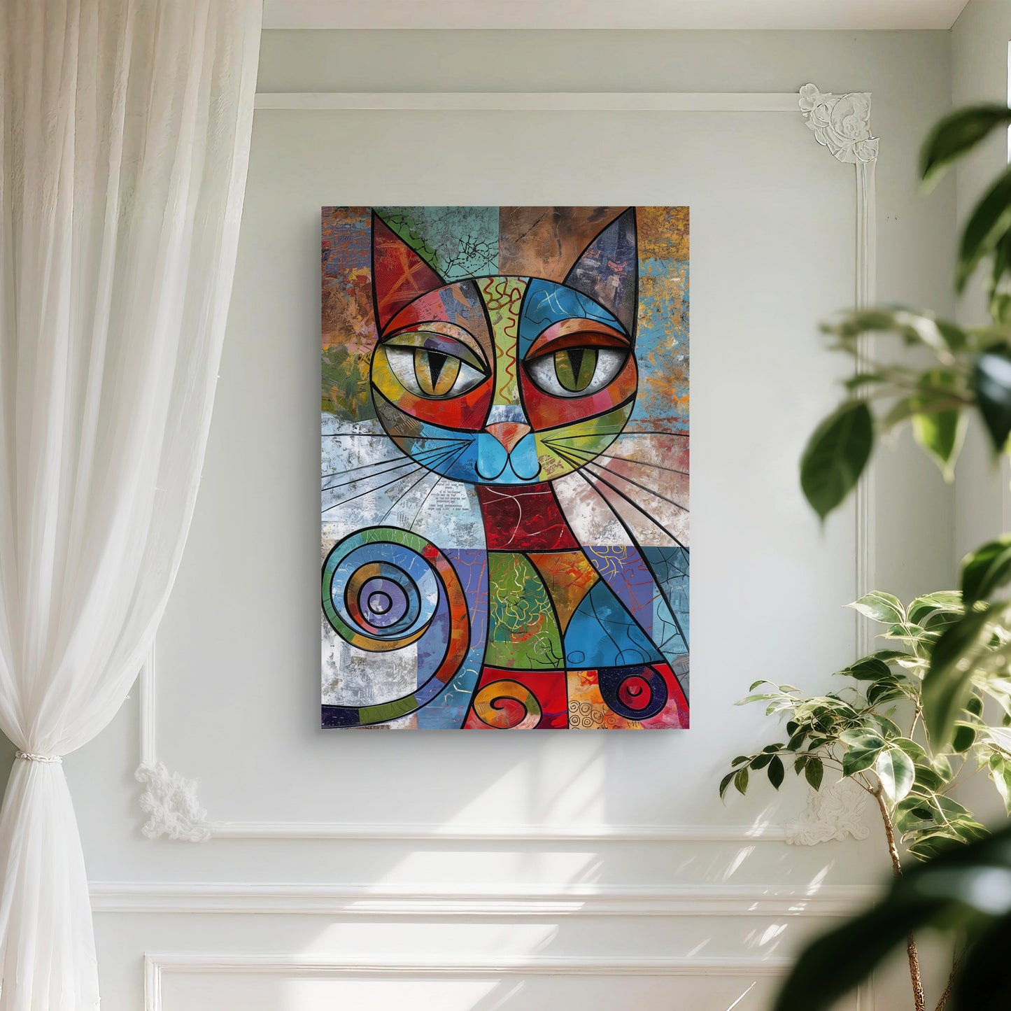 Cat Eyes Canvas Painting