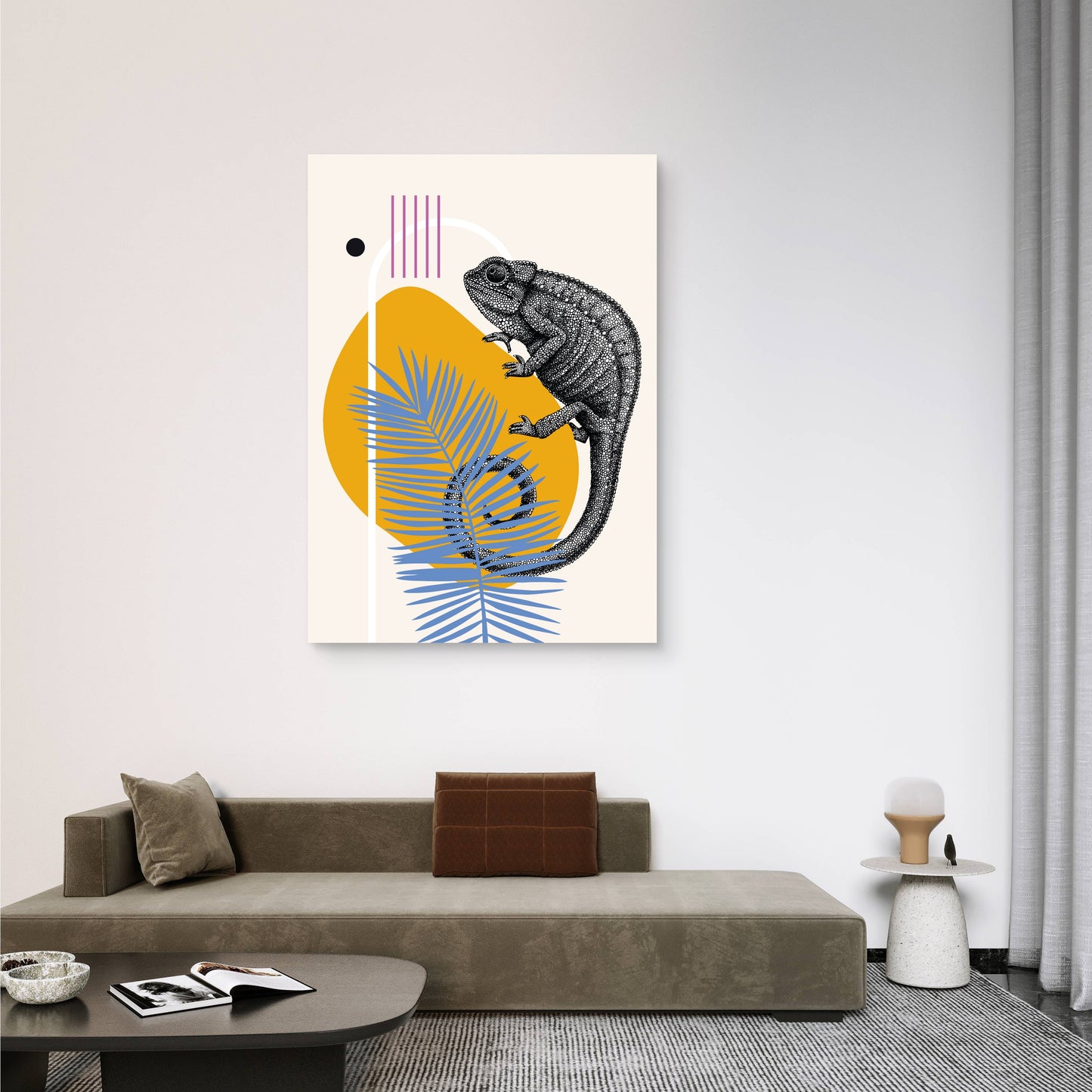 Chameleon Sun Canvas Painting