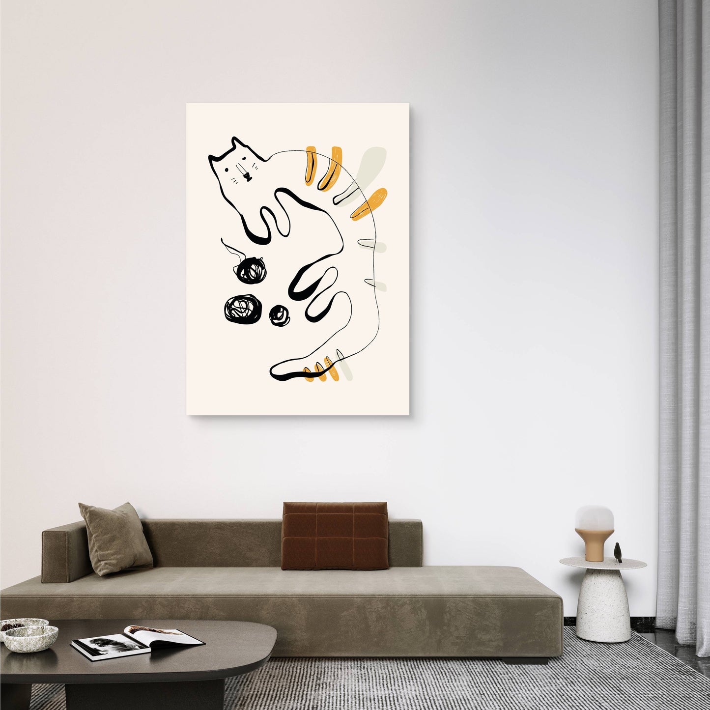 Dino Doodle Canvas Painting