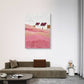 Pink Fields Canvas Painting