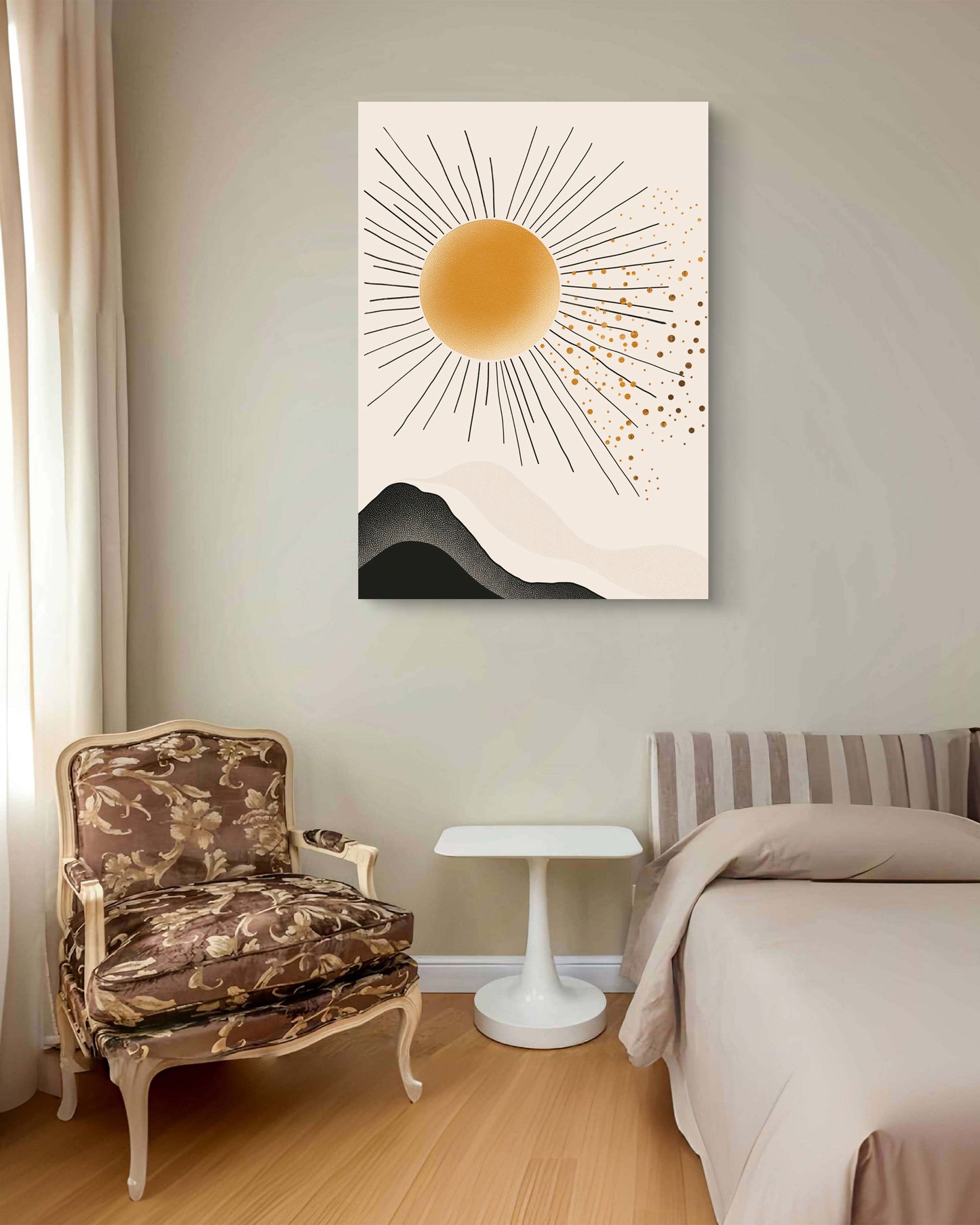 Sun Lines Canvas Painting