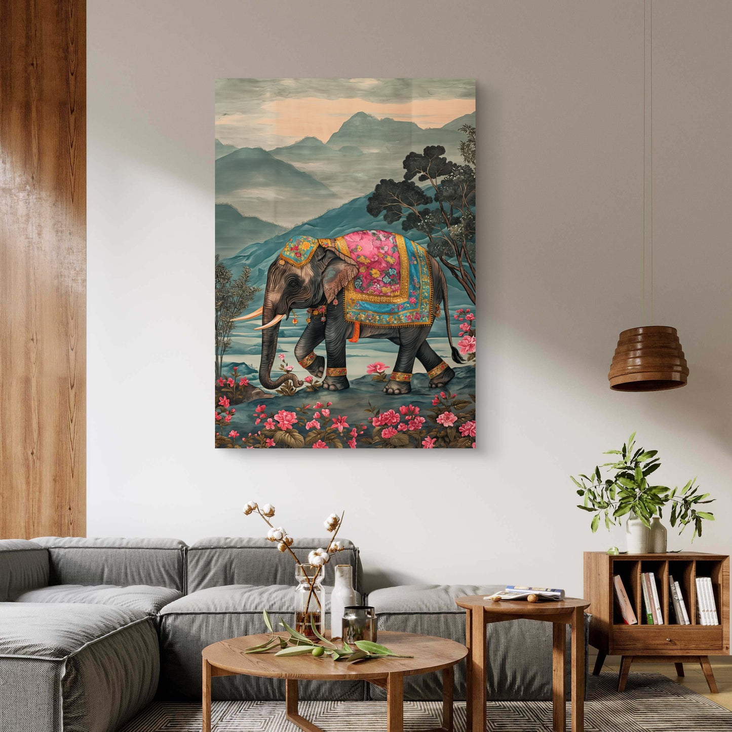 Elephant Walk Canvas Painting