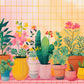 Plant Shelf Canvas Painting