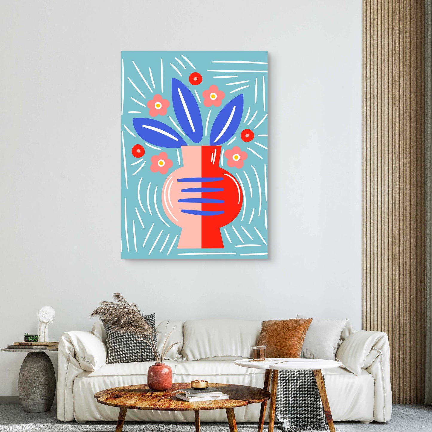 Blue Vase Canvas Painting