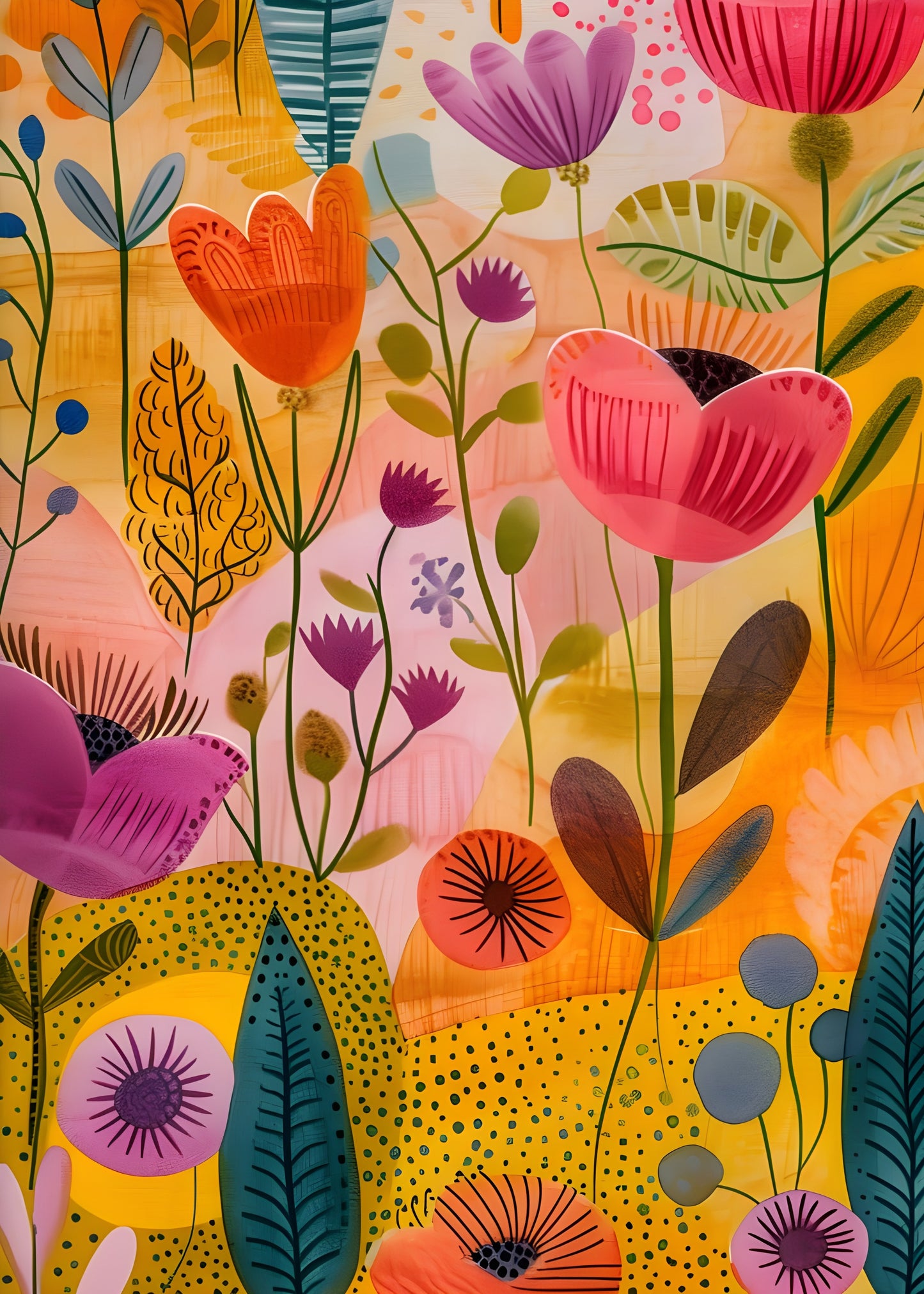 Floral Joy Canvas Painting