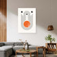 Orange Orbit Canvas Painting