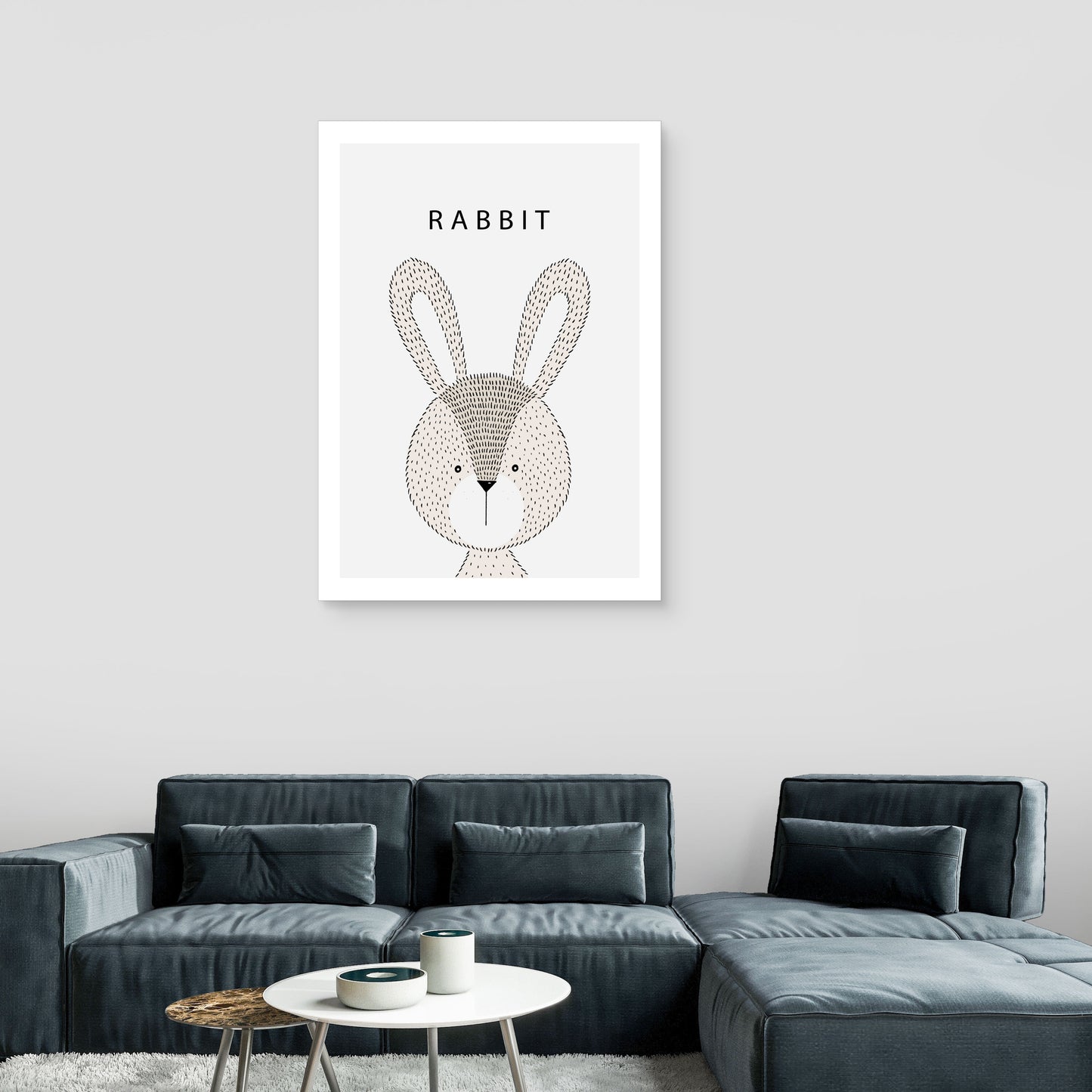 Sweet Rabbit Canvas Painting