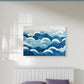 Blue Waves Canvas Painting