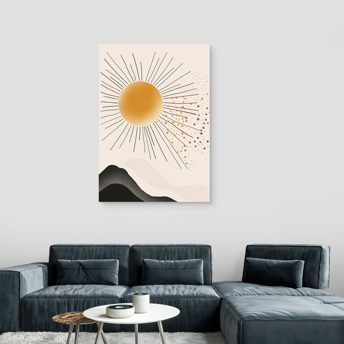 Sun Lines Canvas Painting