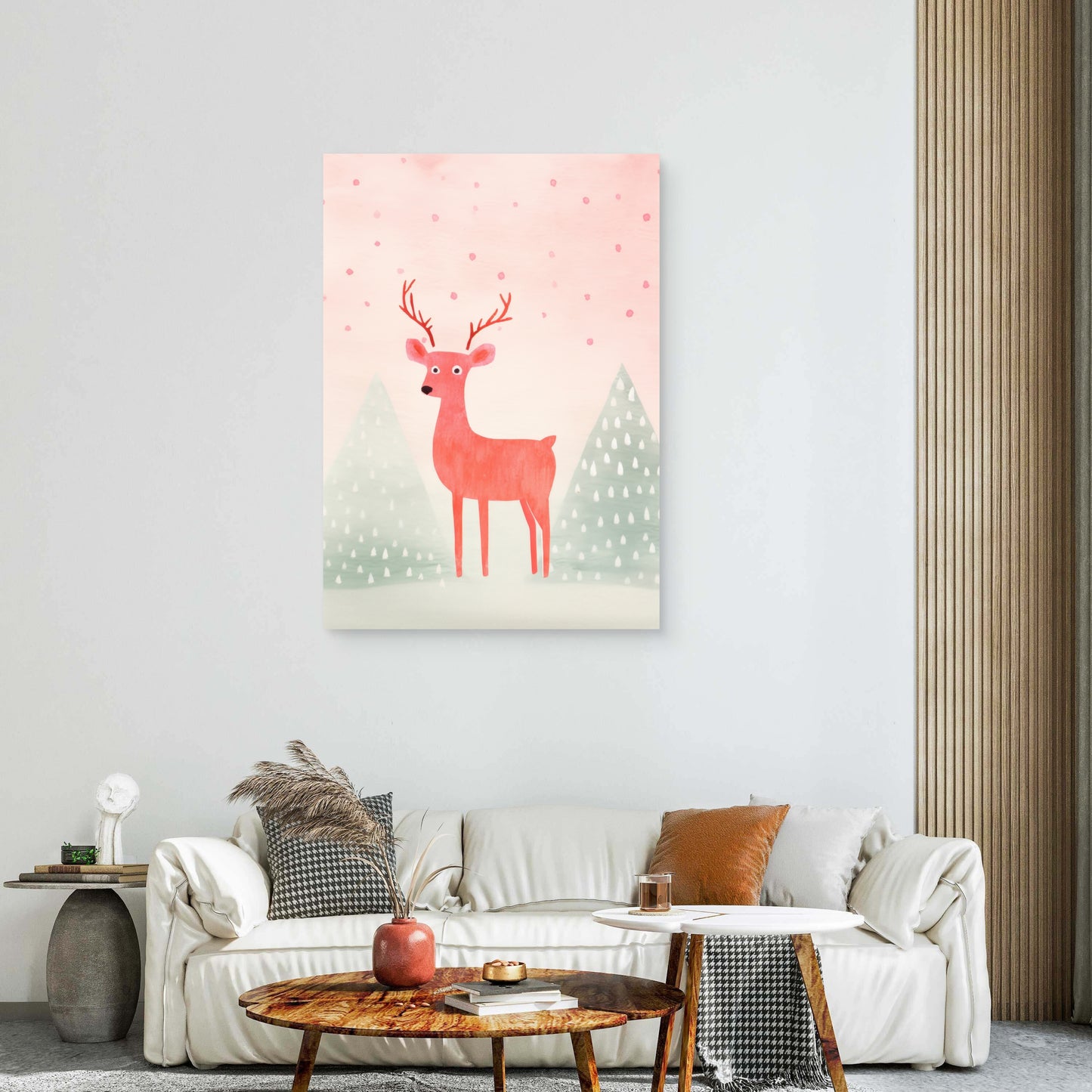 Winter Deer Canvas Painting