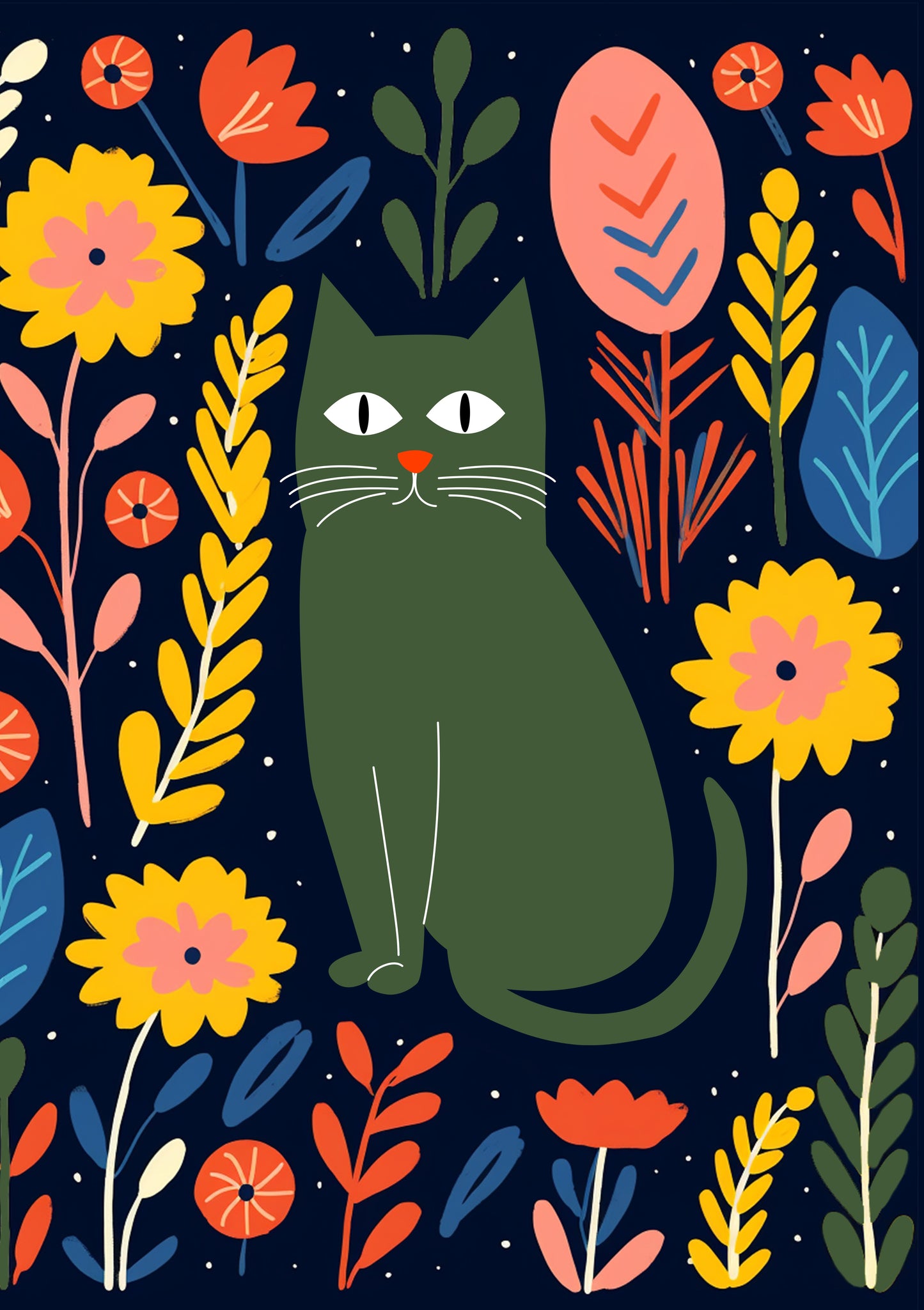 Midnight Jungle Canvas Painting