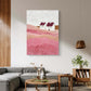 Pink Fields Canvas Painting