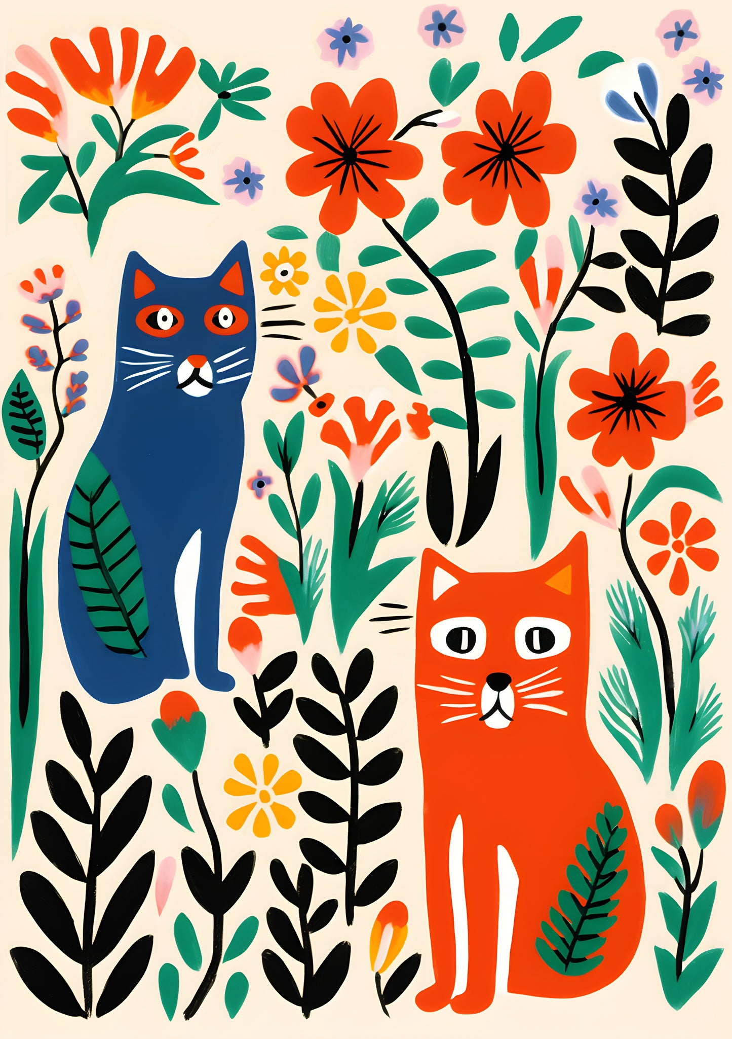 Tiger Bloom Canvas Painting