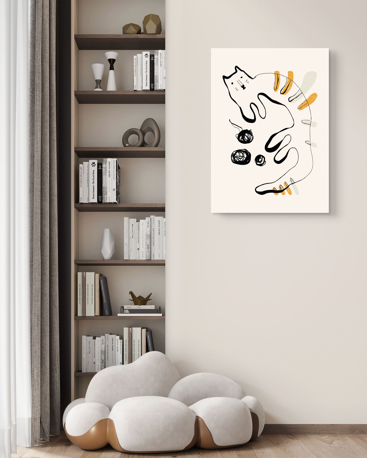 Dino Doodle Canvas Painting
