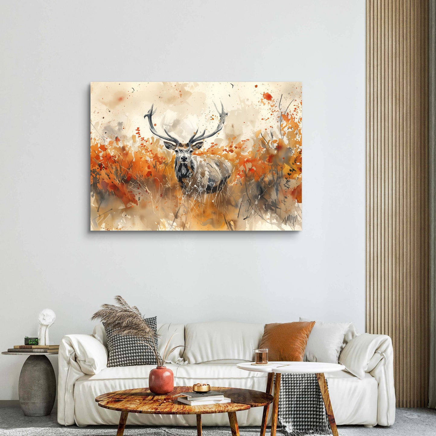 Rustic Deer Canvas Painting