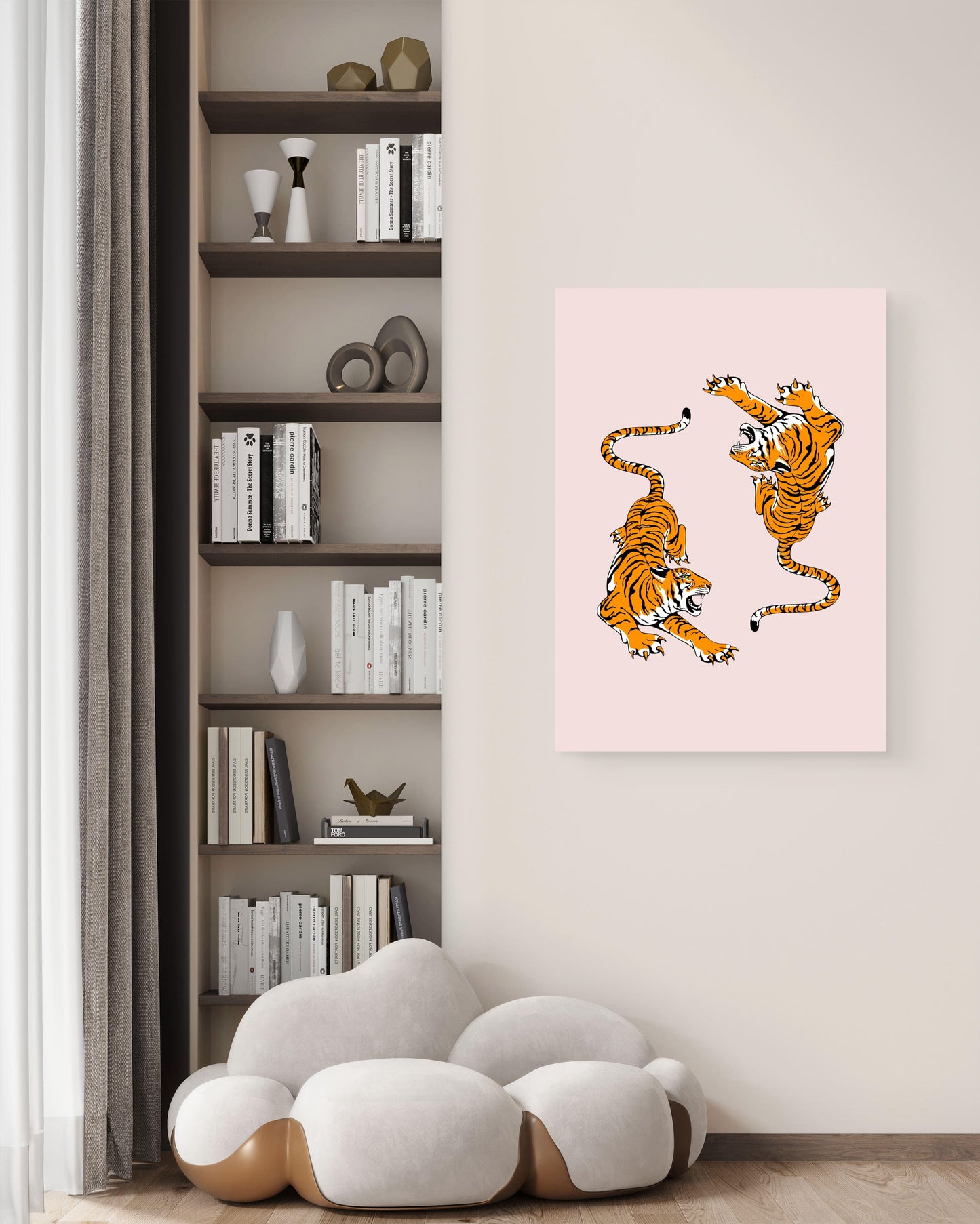 Golden Tigers Canvas Painting
