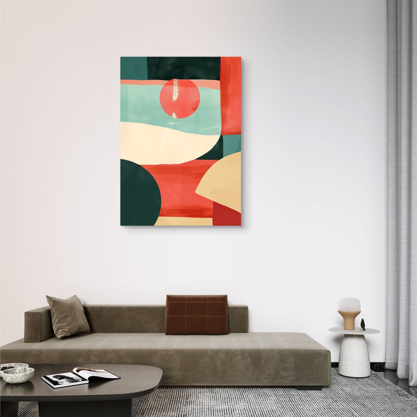 Retro Sunset Canvas Painting