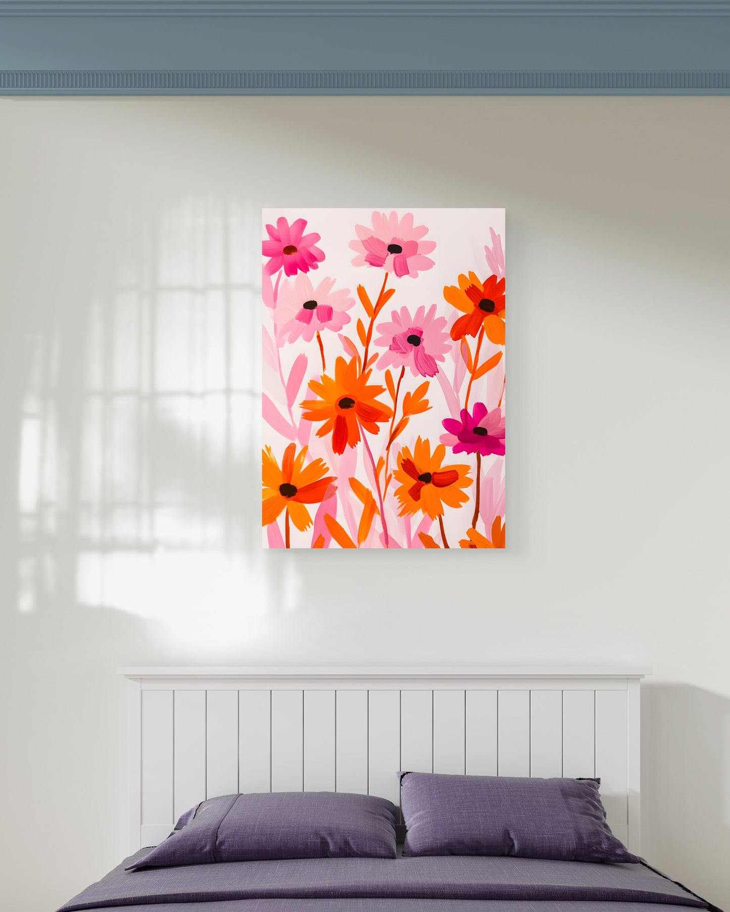 Pink Daisies Canvas Painting