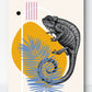 Chameleon Sun Canvas Painting