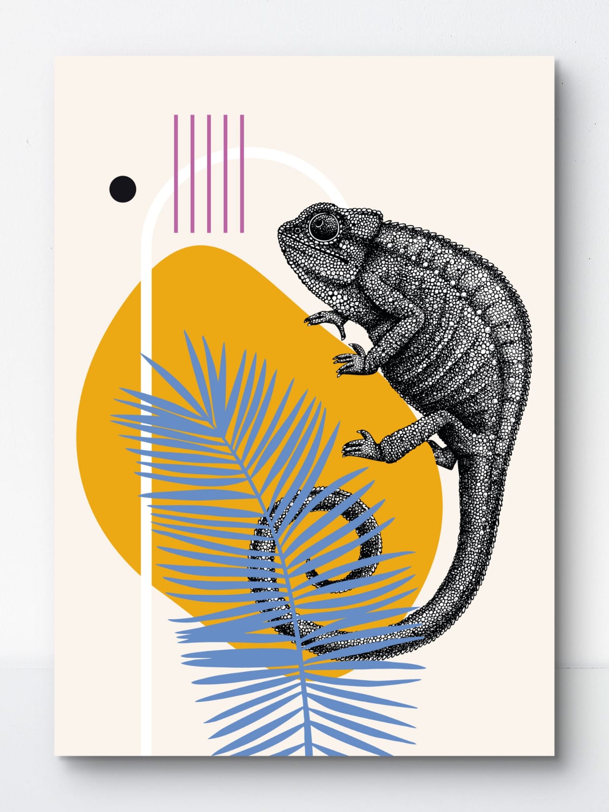 Chameleon Sun Canvas Painting