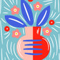 Blue Vase Canvas Painting