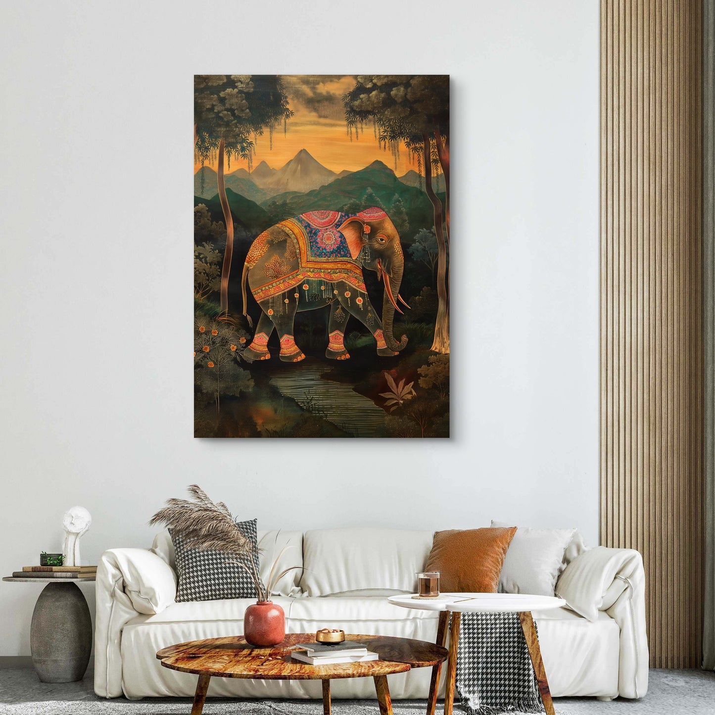Forest Elephant Canvas Painting