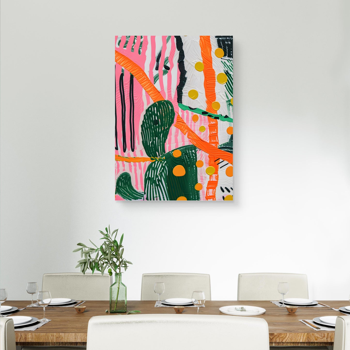 Wild Cactus Canvas Painting
