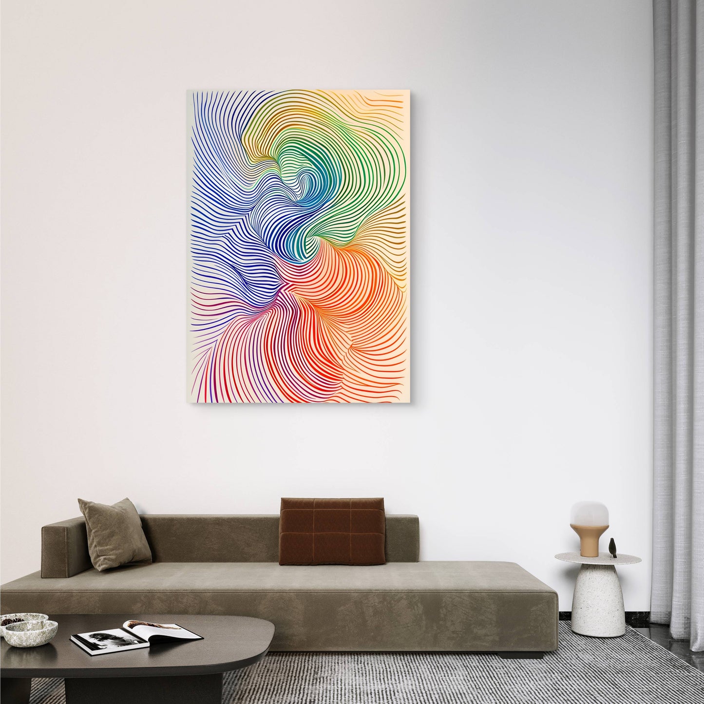 Rainbow Flow Canvas Painting