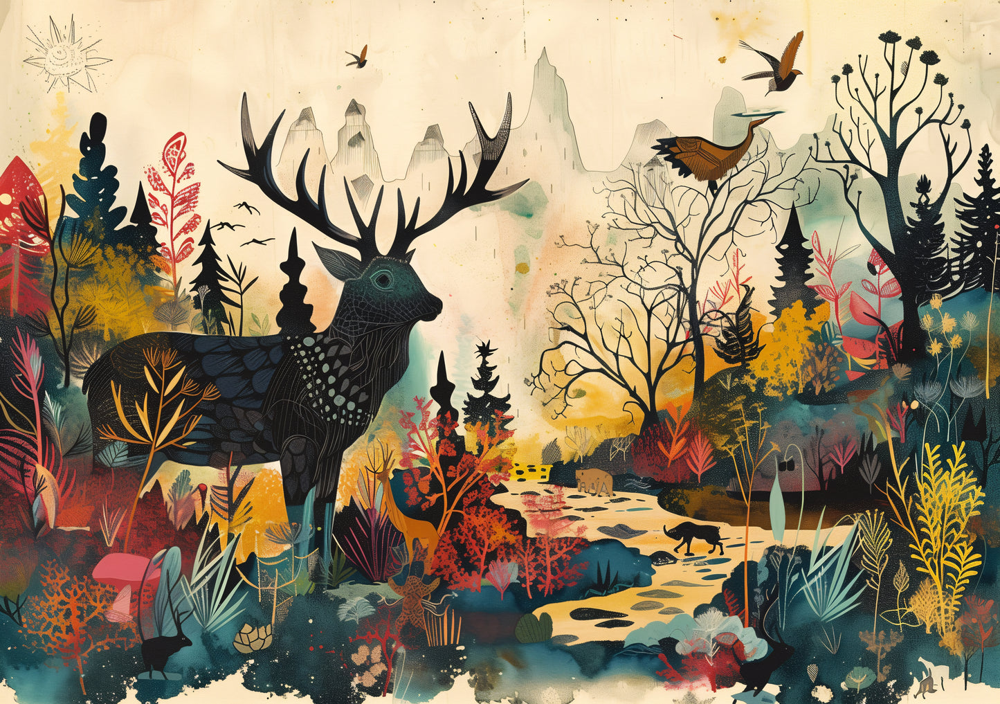 Wild Parade Canvas Painting