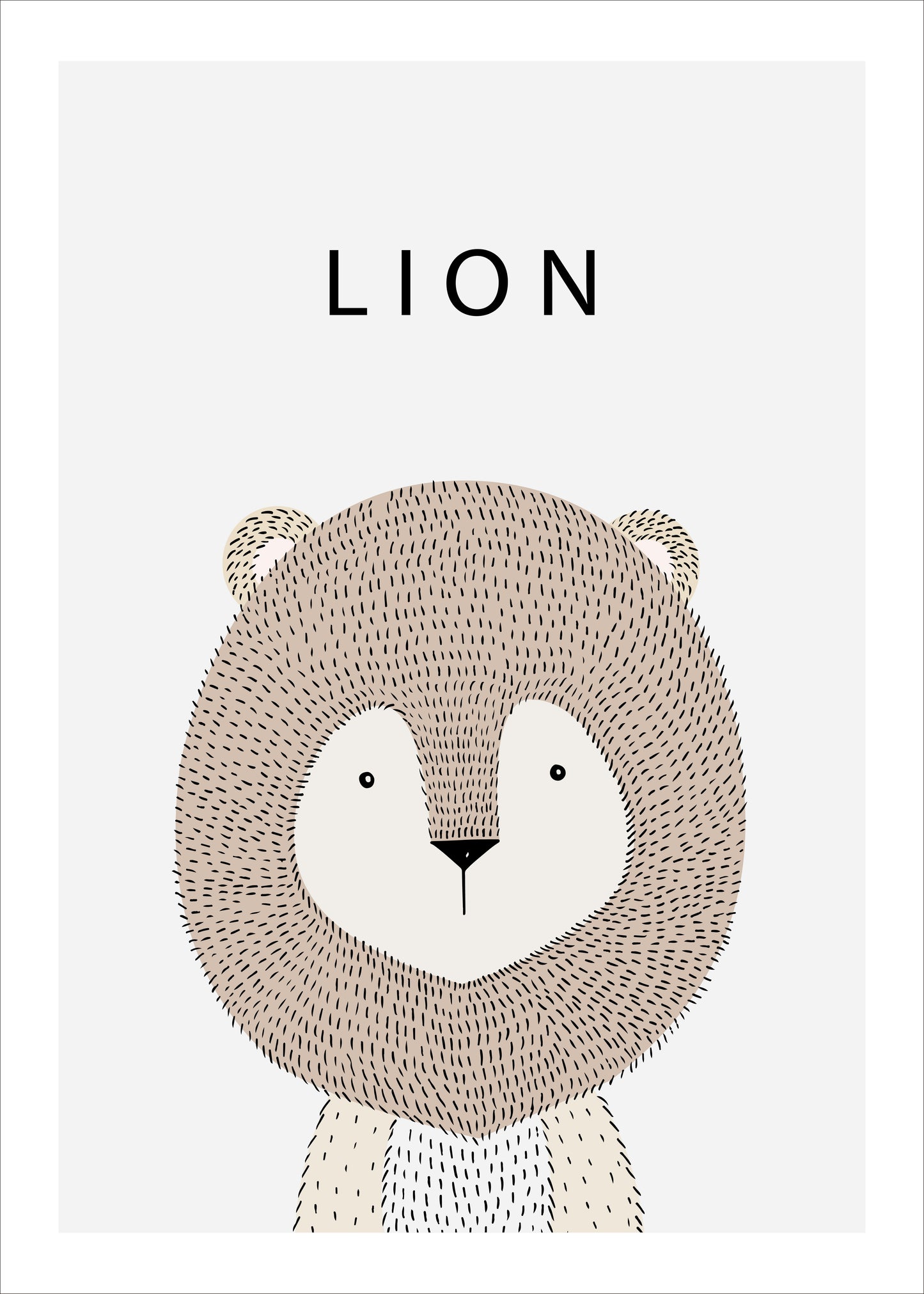 Soft Lion Canvas Painting