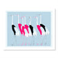 Pink Birds Canvas Painting