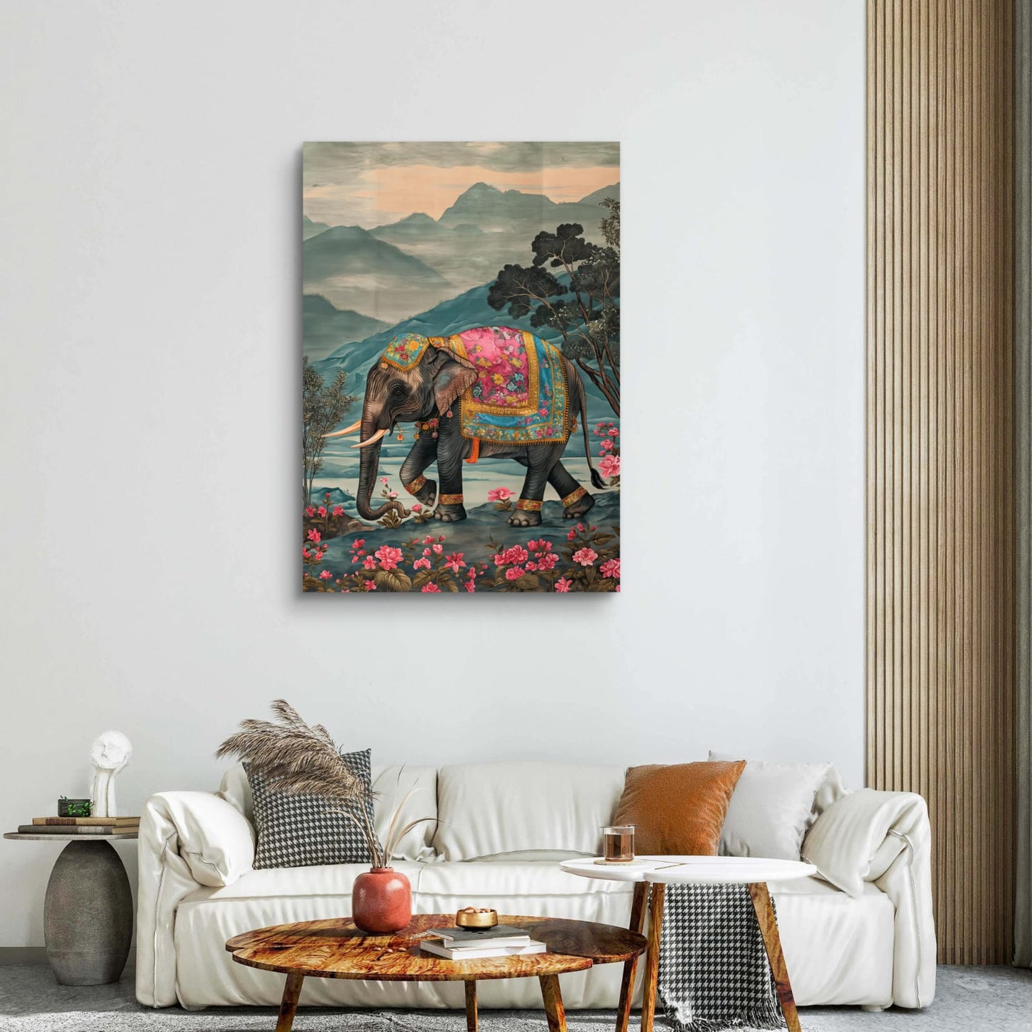 Elephant Walk Canvas Painting