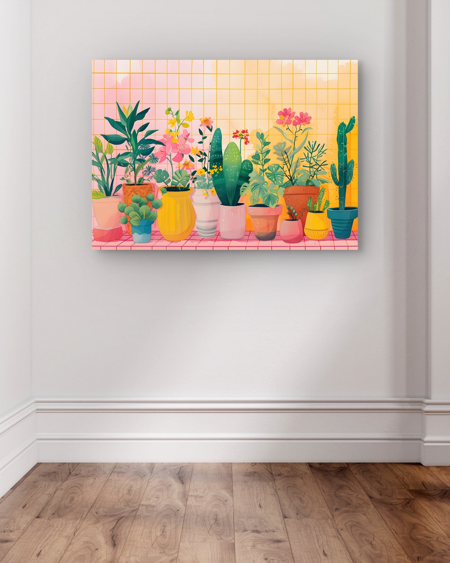 Plant Shelf Canvas Painting
