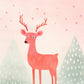 Winter Deer Canvas Painting