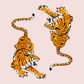 Golden Tigers Canvas Painting
