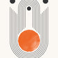 Orange Orbit Canvas Painting