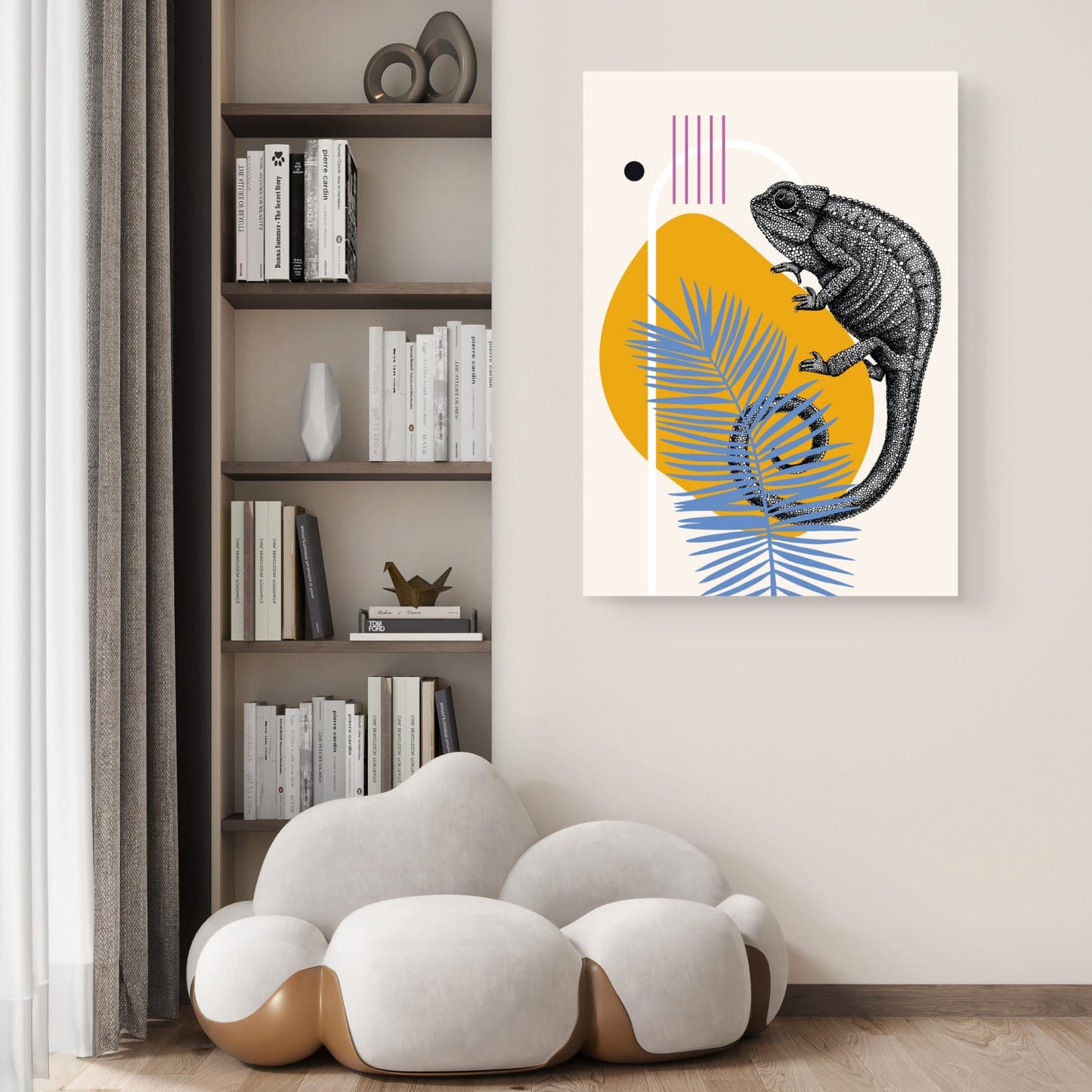 Chameleon Sun Canvas Painting